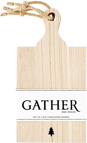 Santa Barbara Design Studio Charcuterie Boards Set of Two Paulownia Wood Serving Trays, 10.5" x 5.5", Gather