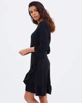 Thumbnail for your product : Miss Selfridge 3/4 Sleeve Frill Hem Dress