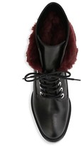 Thumbnail for your product : Aquatalia Idris Faux Fur-Trimmed Leather Combat Boots