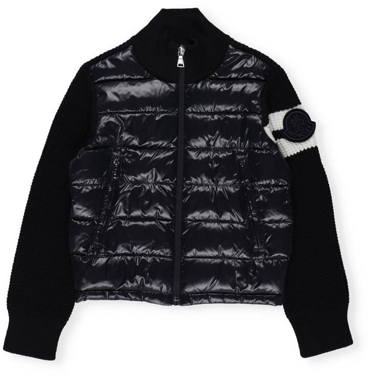 Moncler Enfant Quilted Panel Knit Jacket - ShopStyle Girls' Outerwear