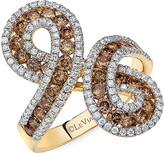 Thumbnail for your product : LeVian Chocolatier® 14K Honey Gold™, Chocolate Diamond® & Vanilla Diamond® Ring/Size 7