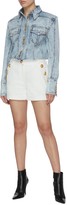 Thumbnail for your product : Balmain Button embellished low rise shorts