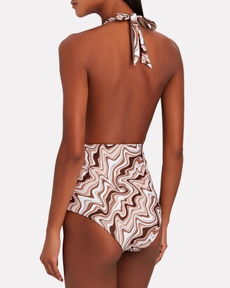 Palm Swimwear Paloma Printed Halter One-Piece Swimsuit