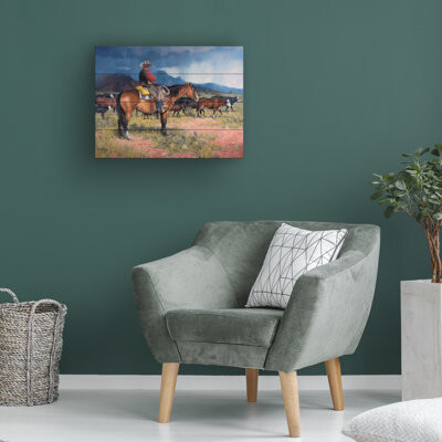 Trademark Fine Art Jack Sorenson 'Twenty Years in The Saddle' Wood Slat Art