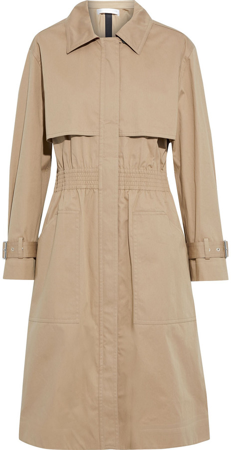 waxed cotton trench coat