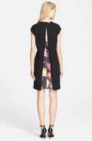 Thumbnail for your product : Ted Baker 'Rozean' Print Cape Back Belted Sheath Dress