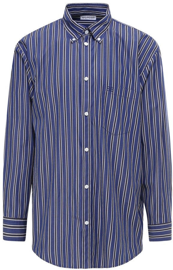 balenciaga oversized striped shirt