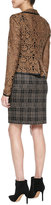 Thumbnail for your product : Nanette Lepore Sleuth Plaid Leather-Waist Skirt