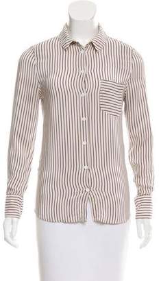 Band Of Outsiders Striped Silk Top