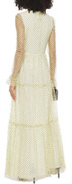 Thumbnail for your product : Philosophy di Lorenzo Serafini Ruffle-trimmed Tiered Flocked Lace Gown