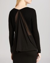 Thumbnail for your product : Halston Top - Crewneck Back Inset