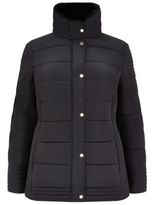 Thumbnail for your product : New Look Inspire Black Faux Fur Collar Padded Jacket