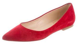 Roger Vivier Suede Pointed-Toe Flats