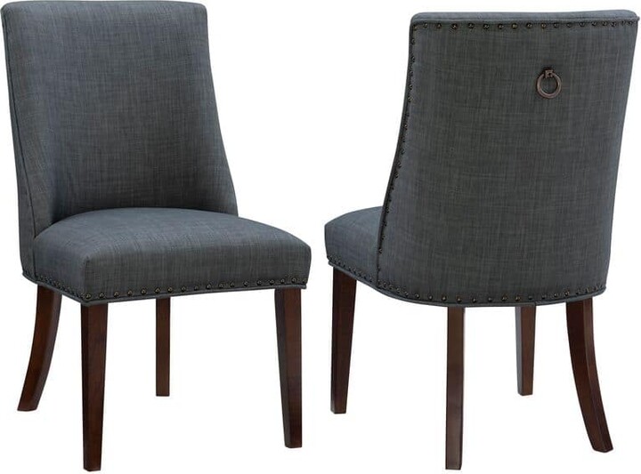 Powell Company Trapp Espresso and Gray Polyester Dining Side Chair Set of 2