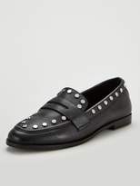 Thumbnail for your product : Very Molly Leather Studded Loafers - Black