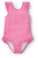 Thumbnail for your product : Ralph Lauren Childrenswear One-Piece Cross-Back Swimsuit w/ Ruffles, Size 9-24 Months