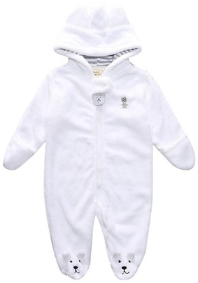 Weant Infant Newborn Clothes Winter Outfits Onesie Bear Hoodie Jumpsuit Romper Baby Clothes for Girl Boy (0-3 Months