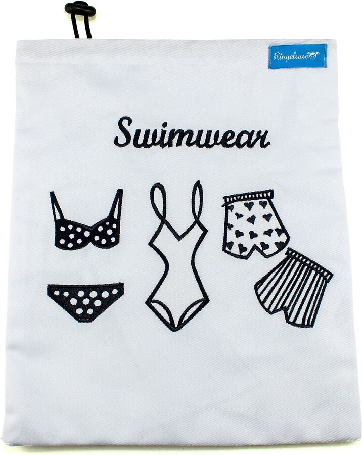 Ringelsuse Bikinibag Bikini Wet Dry Bag Swimwear Waterproof White Cute