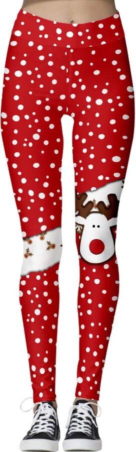 Women's ONE SIZE Winter Snowflakes Pattern Warm Legging Skinny NEW 6 Color Print 