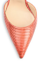 Thumbnail for your product : Manolo Blahnik Tayler Suede & Snakeskin D'Orsay Pumps