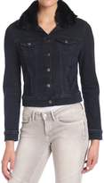 Thumbnail for your product : Mavi Jeans Samantha Faux Fur Collar Denim Jacket