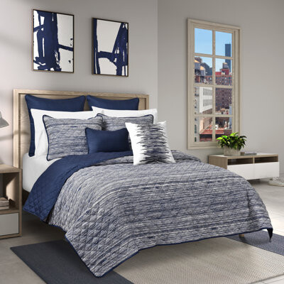 Royal Court Dalton 3Pc. Quilt Set Navy
