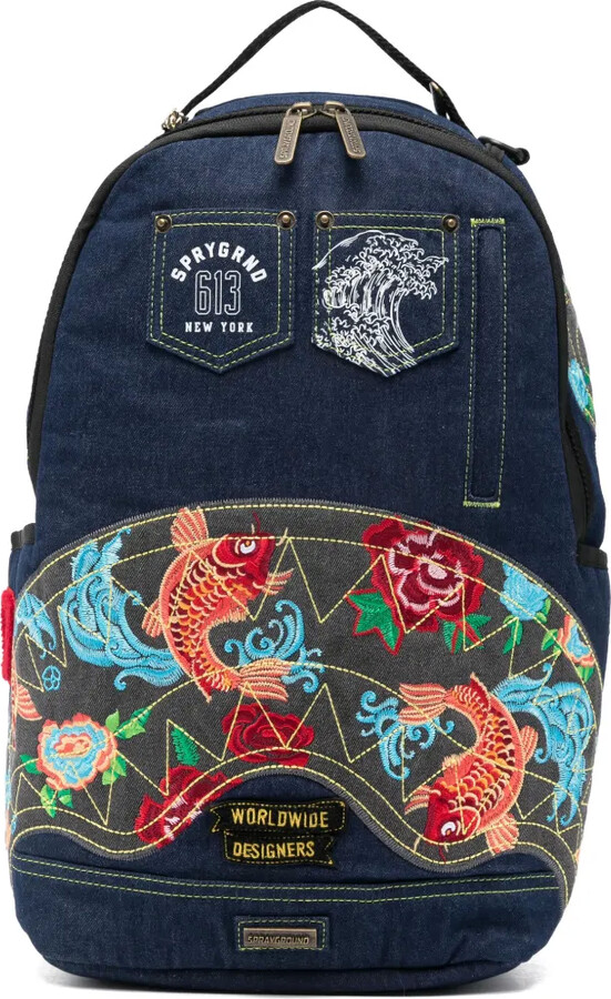 Sprayground Evisu Style embroidered backpack