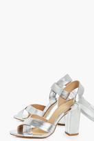 Thumbnail for your product : boohoo Ella Block Heel Cross Front Wrap Strap