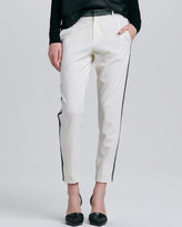 Thumbnail for your product : Vince Contrast-Stripe Cropped Trousers