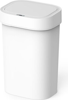 NineStars 1 3 Gallon Automatic Touchless Motion Sensor Trash Can for Kitchen, White, VMS-50-44P