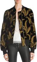 Thumbnail for your product : The Kooples Golden Fern Lace-Up Detail Bomber Jacket