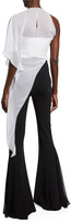 Thumbnail for your product : Cushnie Chiffon One-Shoulder Asymmetric Top