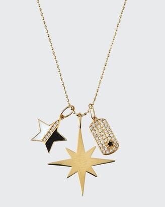 Sydney Evan 14k Enamel & Diamond Star Charm Necklace