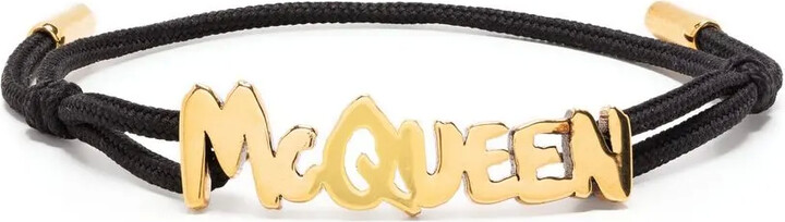 Alexander McQueen Logo Lettering Adjustable Bracelet
