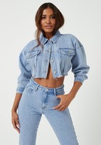 stone cropped denim jacket