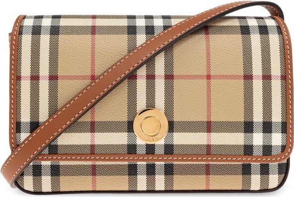 Burberry Check Patterned Hampshire Shoulder Bag