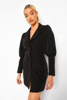 Thumbnail for your product : boohoo Plunge Front Tailored Blazer Dress