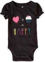 Thumbnail for your product : JCPenney Okie Dokie Short-Sleeve Graphic Bodysuit - Girls newborn-9m