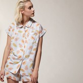 Thumbnail for your product : Love & Lore Love And Lore Poplin Pj Short Set Papayas Extra Large