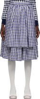 Navy Layered Midi Skirt 
