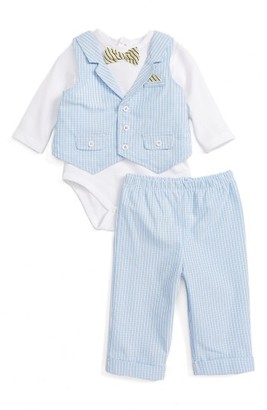 Little Me Infant Boy's Jaunty Vest, Bodysuit & Pants Set