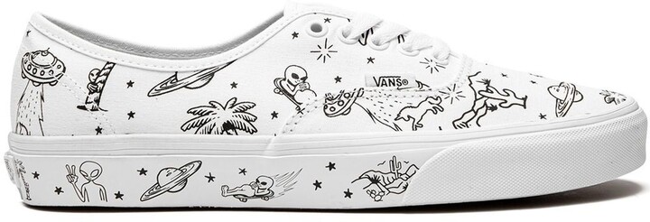 Vans Authentic Unidentified U-paint White Skate Shoes