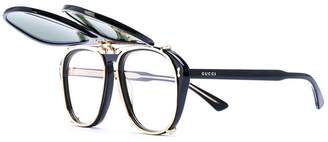 Gucci Eyewear clip on lens convertible sunglasses