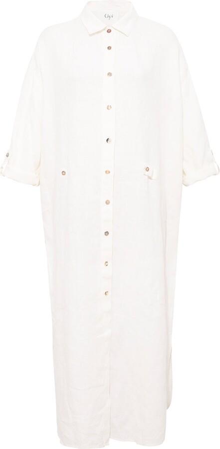 Giyi Linen Shirt Dress - ShopStyle