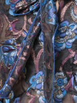 Thumbnail for your product : Anna Sui sheer floral blouse with neck tie