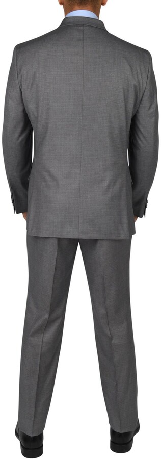Kenneth Cole Reaction Light Gray Basketweave Two Button Notch Lapel Slim  Fit Suit - ShopStyle