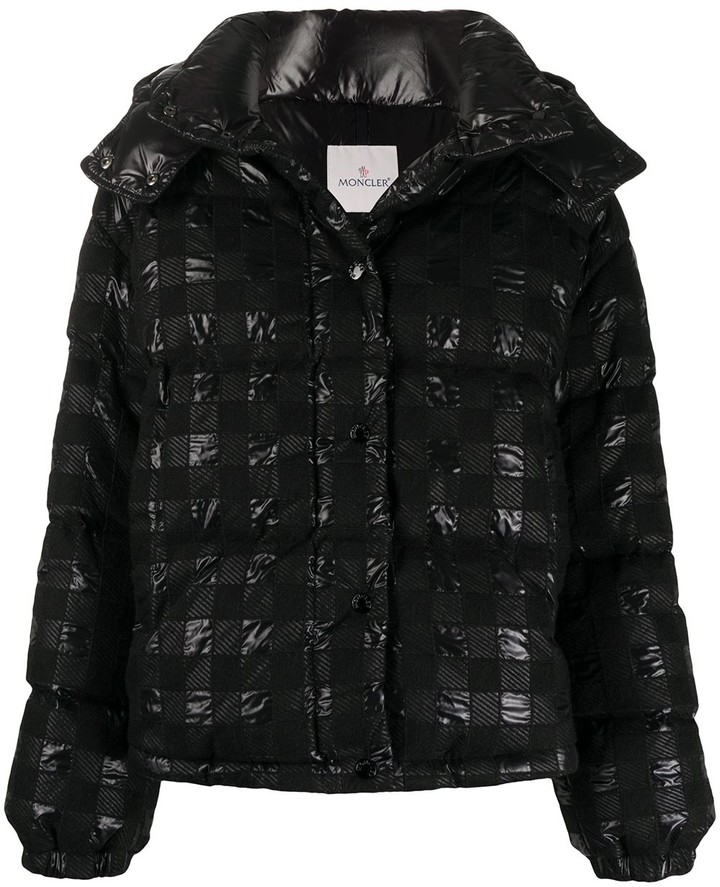 Moncler Check Puffer Jacket - ShopStyle