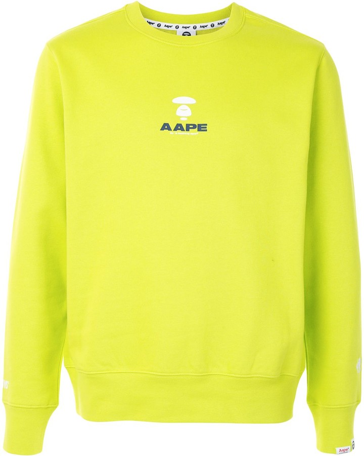 AAPE BY *A BATHING APE® Logo Print Crewneck Sweatshirt - ShopStyle
