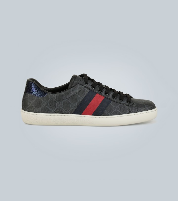 new ace webbed low top sneaker gucci