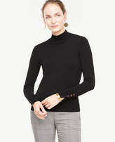 black turtleneck sweaters with buttons on cuff - ShopStyle